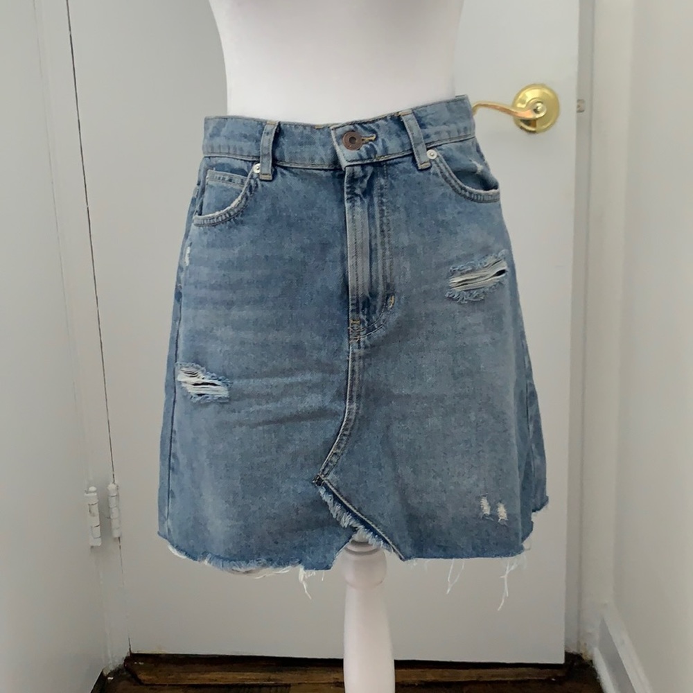 Free People Jean Skirt